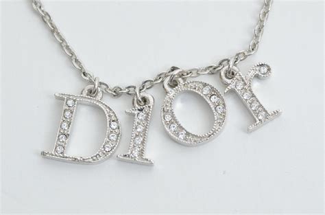 dior necklace letters|genuine christian dior necklace.